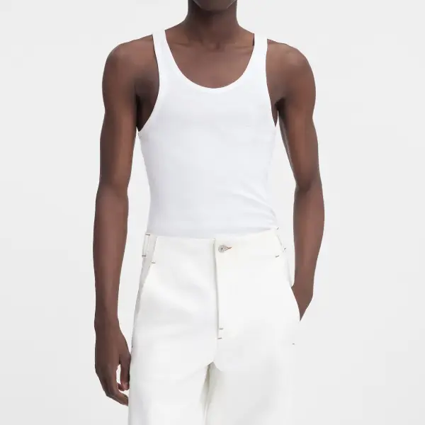 Genuine Jacquemus Pesco Tank Top WhiteFor Unisex