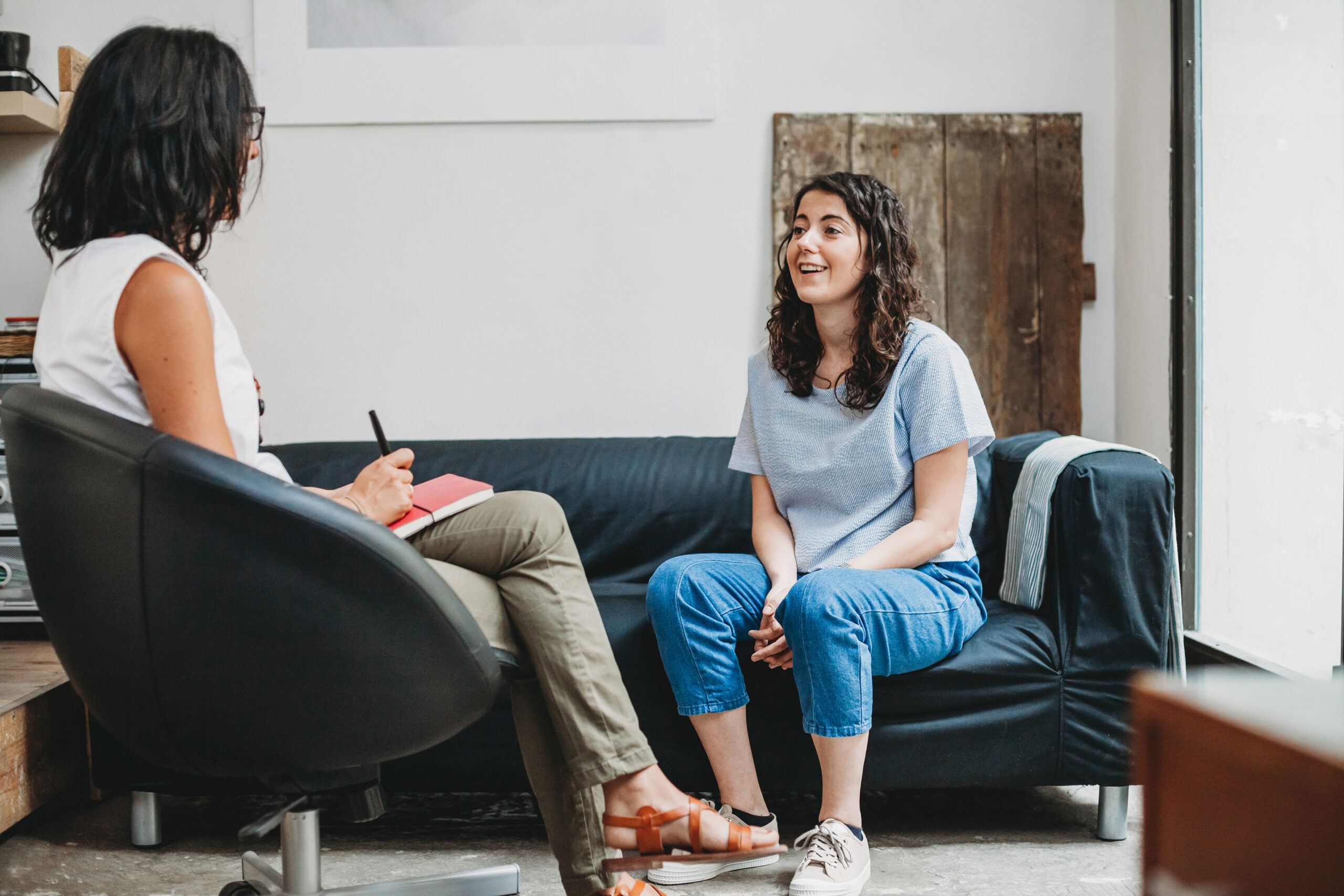 Woman having counselling and therapy session