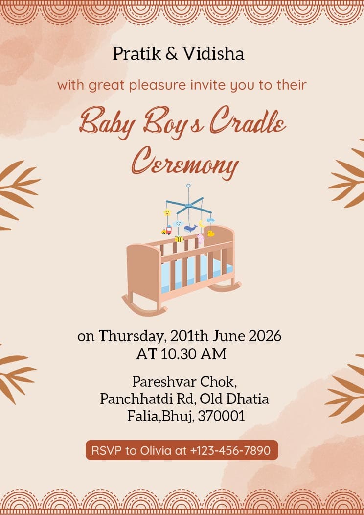 Cradle Ceremony Invitation