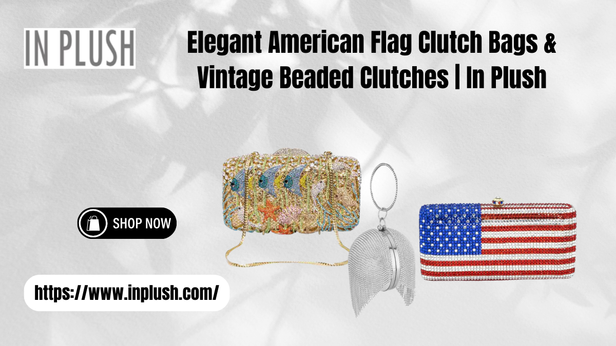 American flag clutch bag